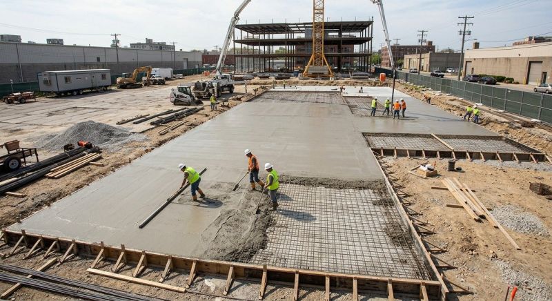 Commercial Slab Installation in Toledo, OH