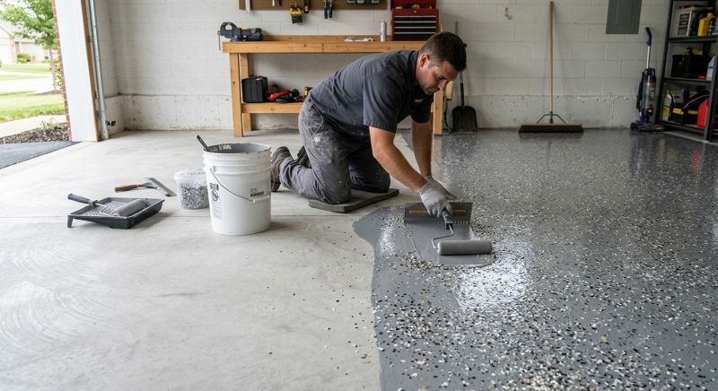 Garage Floor Staining in Greenville, SC