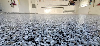 Speckled Garage Floor Painting in Raleigh, NC