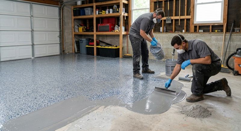 Garage Floor Epoxy Installation in Raleigh, NC